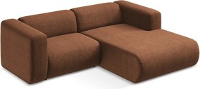Теракотен ъглов диван (десен ъгъл) Ekahi – Makamii