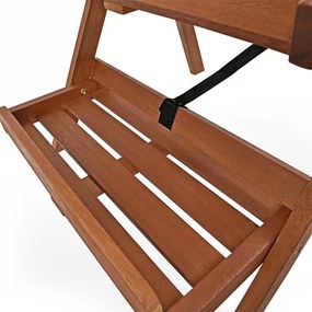 Сгъваема поставка за цветя от акациево дърво 79 × 56 × 59 cm - 3 рафта