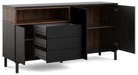 Черен скрин 176x90x49 cm Roomers – Tvilum