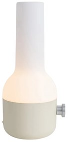 Комплект от 2 настолни лампи за външно бежови с бяло с включени акумулаторни LED - Haard