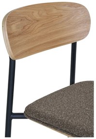 Черен/кафяв бар стол за подреждане от декор от ясен (височина на седалката 66 cm) Estepona – House Nordic