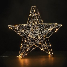 Декоративен LED 3D copper star (10) парчета
