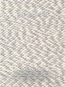 Светлосив/кремав ръчно изработен вълнен килим 160x230 cm Lyon Beans – Elle Decoration