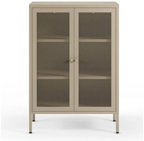 Кремаво метално шкафче 70x100x40 cm Fayna – Marckeric