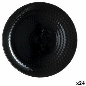 Lame plaat Luminarc Pampille Черен Cтъкло (25 cm) (24 броя)