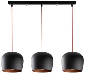 Черно висящо осветително тяло с метален абажур Berceste – Opviq lights