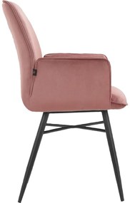 Светлорозови тапицирани трапезни столове в комплект 2 бр. Anzo – Støraa