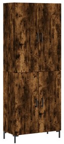 3195680 vidaXL Висок шкаф, опушен дъб, 69,5x34x180 см, инженерно дърво