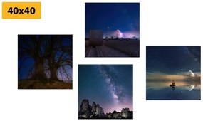 Комплект картини – Мистериозна нощна природа