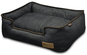 Тъмносиньо легло за куче 110x95 cm Lounge Bed Denim Medieval Blue / Dark Chocolate XL – P.L.A.Y.