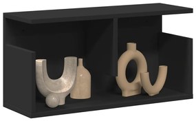 854824 vidaXL Стенен шкаф, 60x20x30 см, черен, инженерно дърво