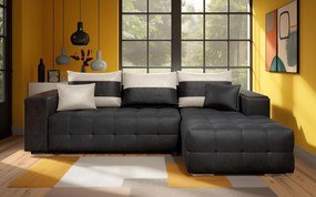 Разтегателен ъглов диван с подлакътник етажерка Мелвин S