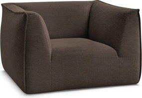 Кафяво кресло от рипсено кадифе Giorgia – Bobochic Paris