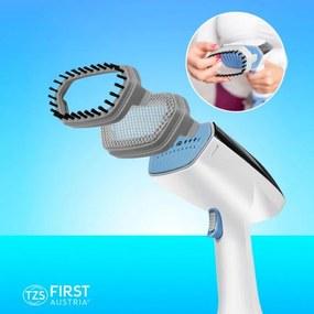 Уред за гладене с пара First Austria FA-5647-2, 1400W, 320 мл, 2 нива до 25 г/мин, Сухо гладене, Бял/син