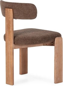 Кафяви тапицирани трапезни столове в комплект 2 бр. Nadia – MOME