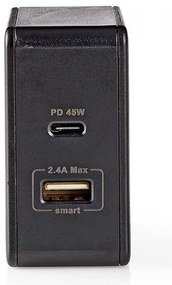 Универсално зарядно устройство Nedis с 2 изхода USB-A &amp; USB-C, 3.0A