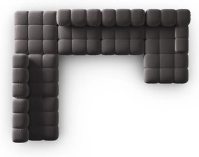 Тъмносив кадифен диван 379 cm Bellis - Micadoni Home