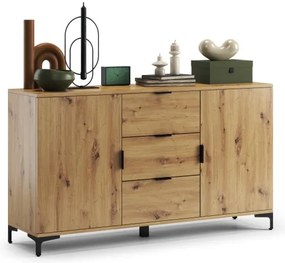 Скрин ЛАНА K-150S Дъб Артисан - СТОЯЩ ШКАФ С 2 ВРАТИ С ЧЕКМЕДЖЕТА