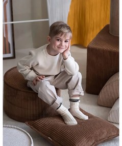 Кафява детска възглавница за диван от рипсено кадифе Block – Wigiwama