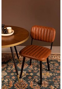 Кафяв трапезен стол в цвят коняк Jake Worn - White Label