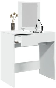 848220 vidaXL Тоалетка с огледало, бяла, 73x46,5x120 см