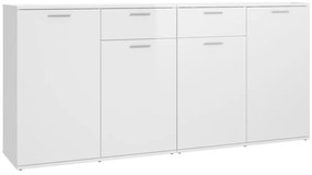 3074933 vidaXL Бюфет, бял гланц, 160x36x75 см, инженерно дърво