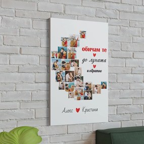 Картина от канава със снимки - До Луната и обратно