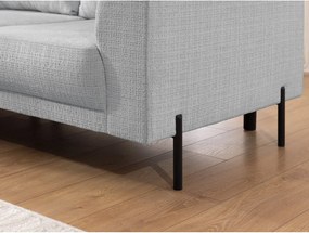 Светлосив шенилов ъглов диван (ляв ъгъл/L форма) Mauris – Ropez