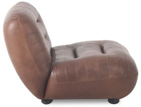 Кафяво кожено кресло Wyatt – Dutchbone