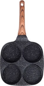 Тиган с 4 отделения за омлет, яйца на очи, палачинки и др. Незалепващо покритие, 19x19см