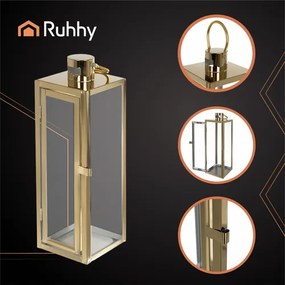 Златни декоративни фенери Ruhhy 26476 комплект 3 броя