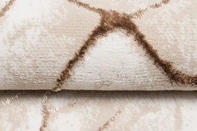 Опростен модерен килим в бежово с кафяв мотив Ширина: 140 см | Дължина: 200 см