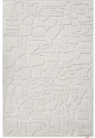 Светлосив вълнен килим 160x230 cm Morphic Dunes – Agnella