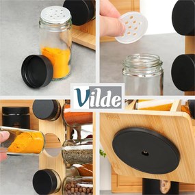 Комплект бурканчета за подправки със стойка 12 броя