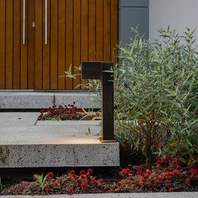 Индустриална стоеща лампа за външно ползване антично злато 35 см IP44 - Baleno