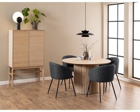 Кръгла трапезна маса с дъбов плот ø 120 cm Linley – Actona