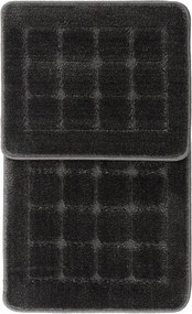 Антрацитни килими за баня в комплект 2 бр. 50x80 cm Kareli – Foutastic