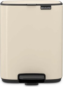 Кош за боклук Brabantia Bo Pedal 1010077, 7 л, Плавно затваряне, Гумирана основа, Бежов