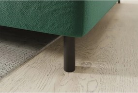 Зелен кадифен разтегателен ъглов диван с място за съхранение (десен ъгъл L форма) Barea – ELTAP