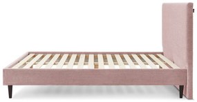 Розово тапицирано двойно легло с решетка 180x200 cm Anja - Bobochic Paris