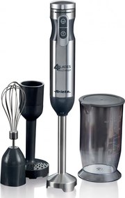 Разопакован: Мултифункционален пасатор 7в1 Ariete 4 BLADES 0898/11, 1000W, 10 скорости, 7 функции, Турбо, Черен/инокс
