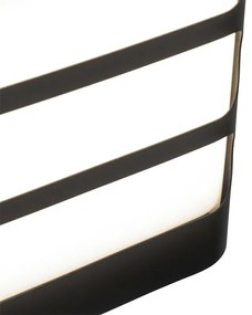 Модерен стенен аплик черен с LED IP44 - Gaev