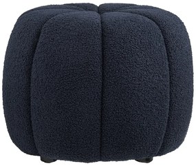 Тъмносиня табуретка от прежда с примки от букле Paisley – House Nordic