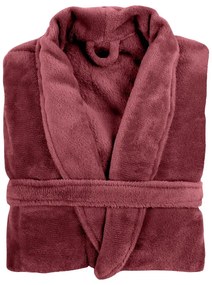 Червен плюшен халат за баня , L/XL Cozy - Tiseco Home Studio