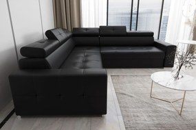 Ъглов диван April Plus Eco LTHR-Mauro-Ляв