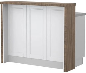 Бар Пейка Tahoma-Length: 120 cm-White matte-Carini Wallnut