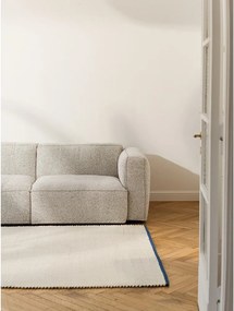 Син/бежов ръчно изработен вълнен килим 140x200 cm Lenu – noo.ma