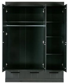 Гардероб от черен бор 140x195 cm Connect - WOOOD