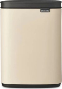 Кош за боклук Brabantia Bo Small 1008865, 4 л, Плавно и безшумно отваряне, Противоплъзгаща основа, Бежов