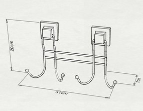 закачалка за баня TEKNO TEL EF-252 , четворка